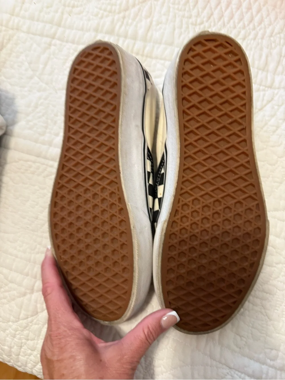 Platform Vans women’s Classic Slip-On Checkerboard Shoes size 10